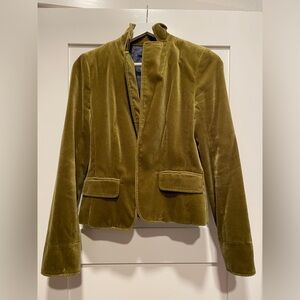 Vintage J.Crew Velvet Blazer in Olive